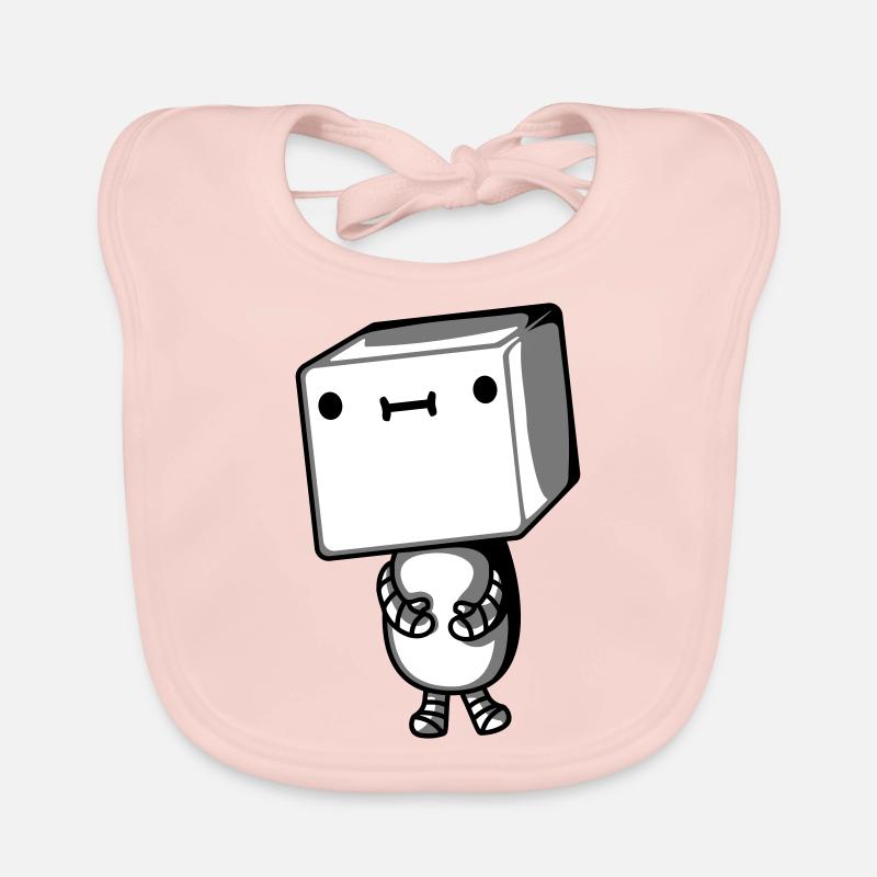 Cute little robot Organic Baby Bibs