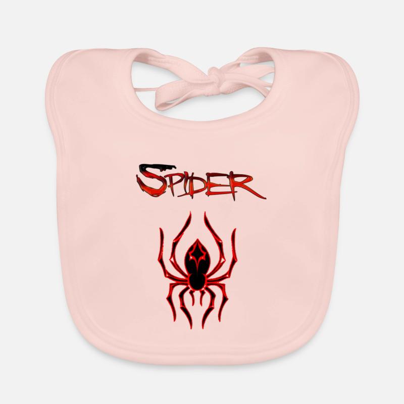 A Crazy Spider - Bavoir bio Bébé - rose