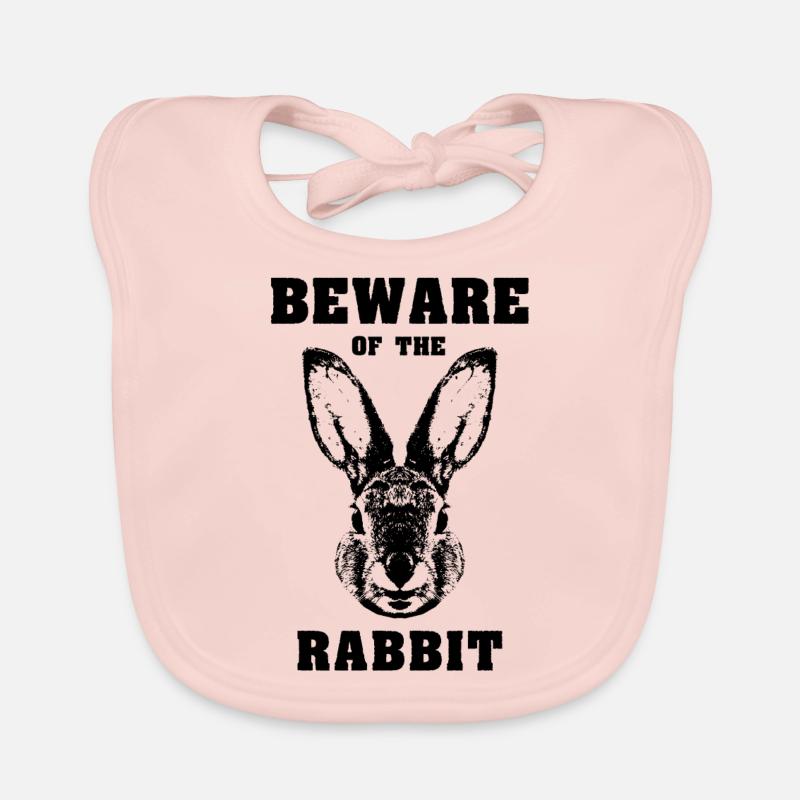 Caution rabbit rabbit Organic Baby Bibs