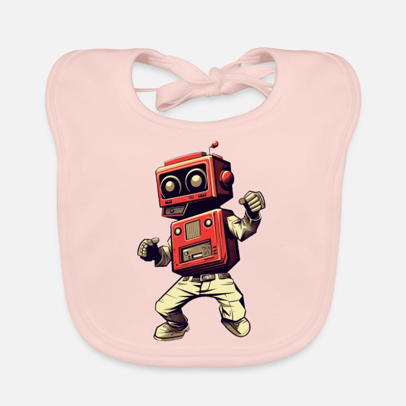 Dancing Robot Man Baby Bio-Lätzchen
