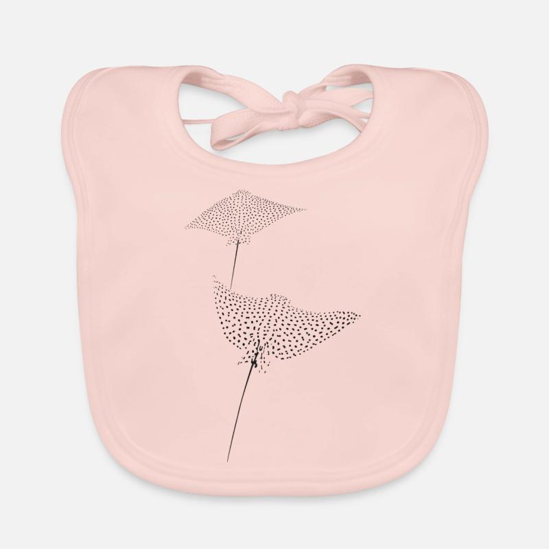 Rochen - Baby Bio-Lätzchen - Rose