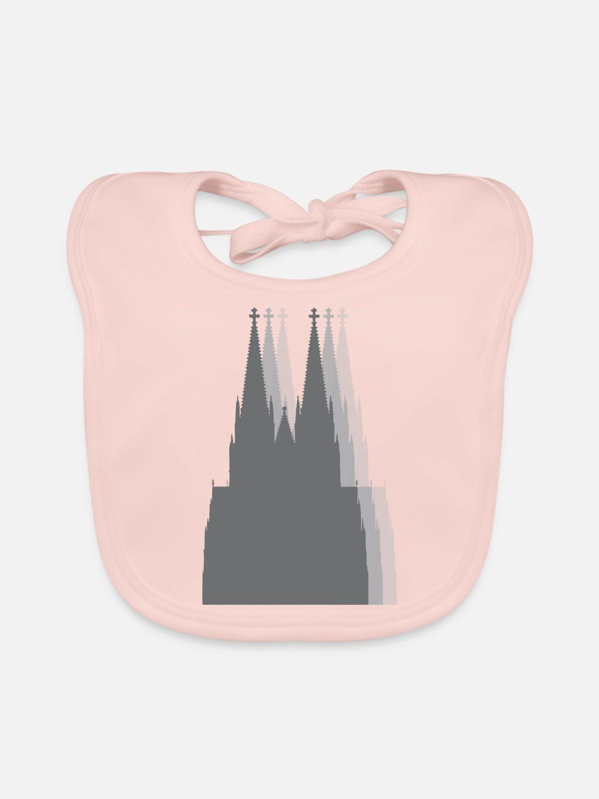Der Dom - Baby Bio-Lätzchen - Rose - Vorne