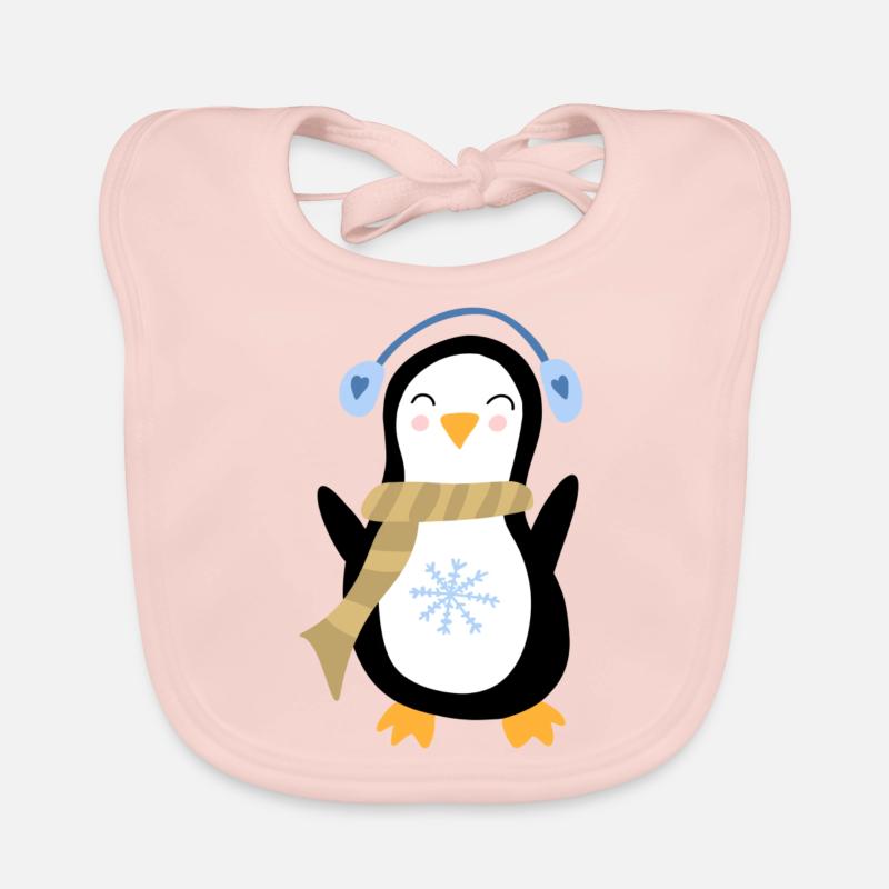 Winter Pinguin Baby Bio-Lätzchen