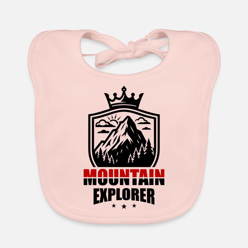 Exploring Mountains Saying Organic Baby Bibs