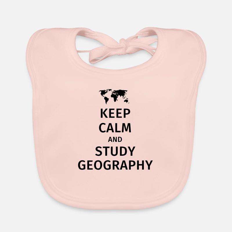 keep calm and study geography Baby Bio-Lätzchen