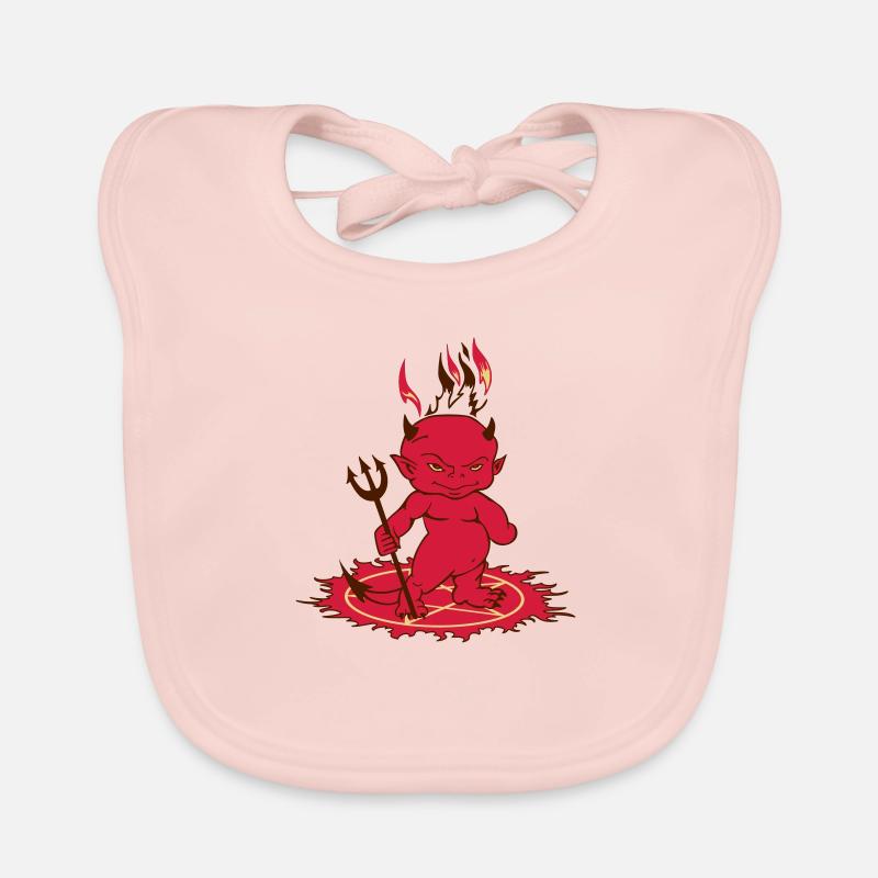 Red Flame Devil Baby Bio-Lätzchen