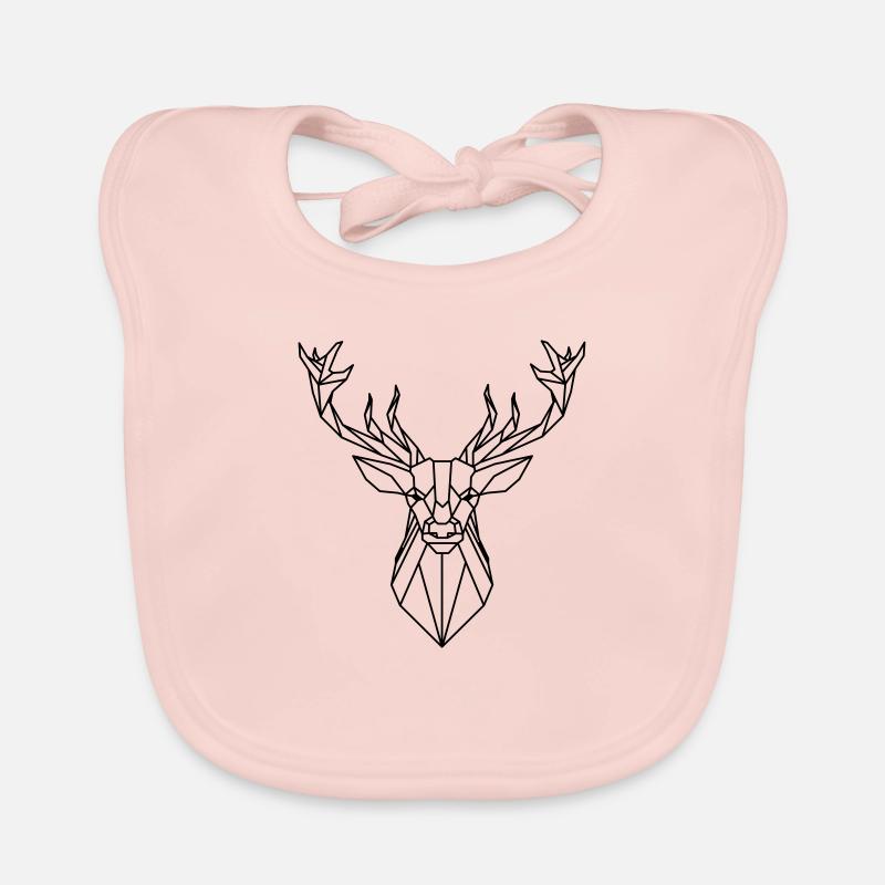 cerf - Bavoir bio Bébé - rose