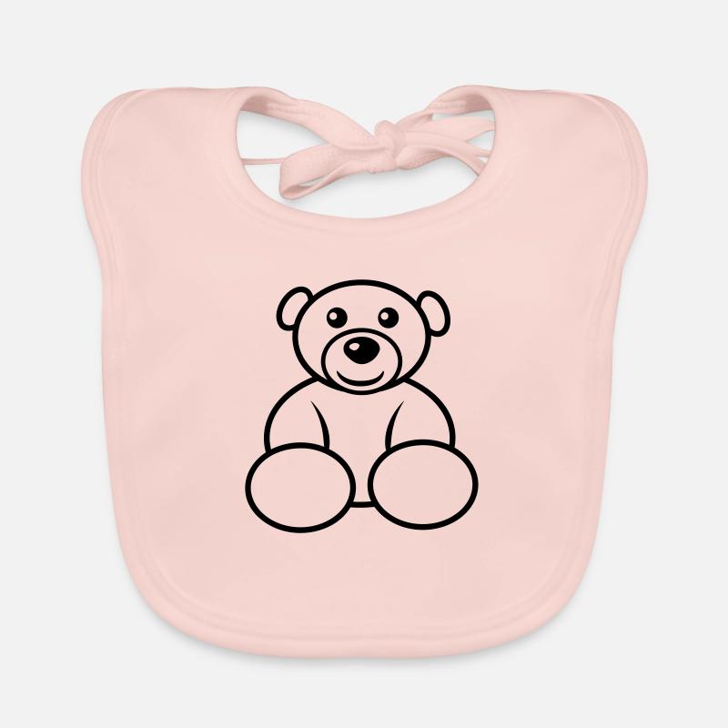 Jouet Teddy gentil bébé - Bavoir bio Bébé - rose