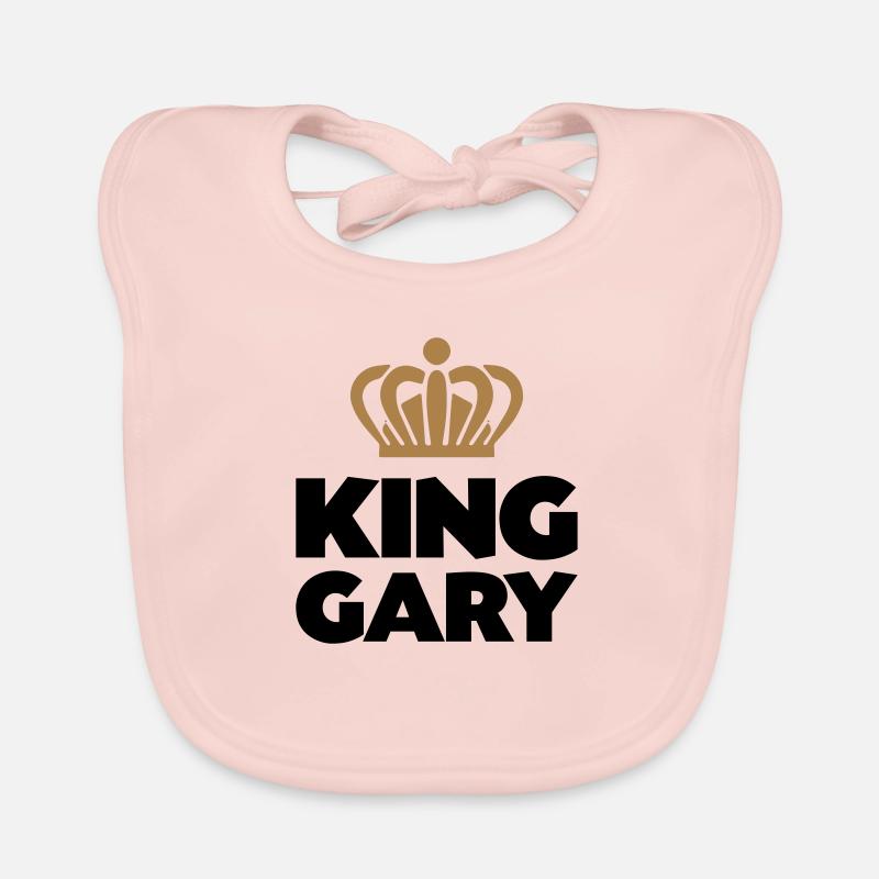 King gary name thing crown Organic Baby Bibs