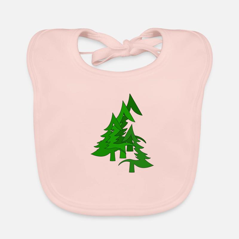 Fir forest, forest, fir trees Organic Baby Bibs