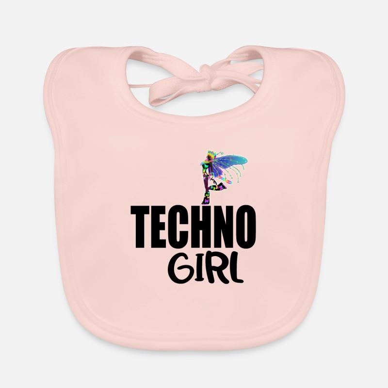 Techno-Mädchen Baby Bio-Lätzchen