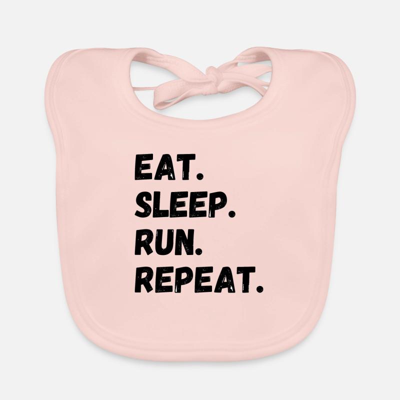 Eat Sleep Run Repeat Baby Bio-Lätzchen