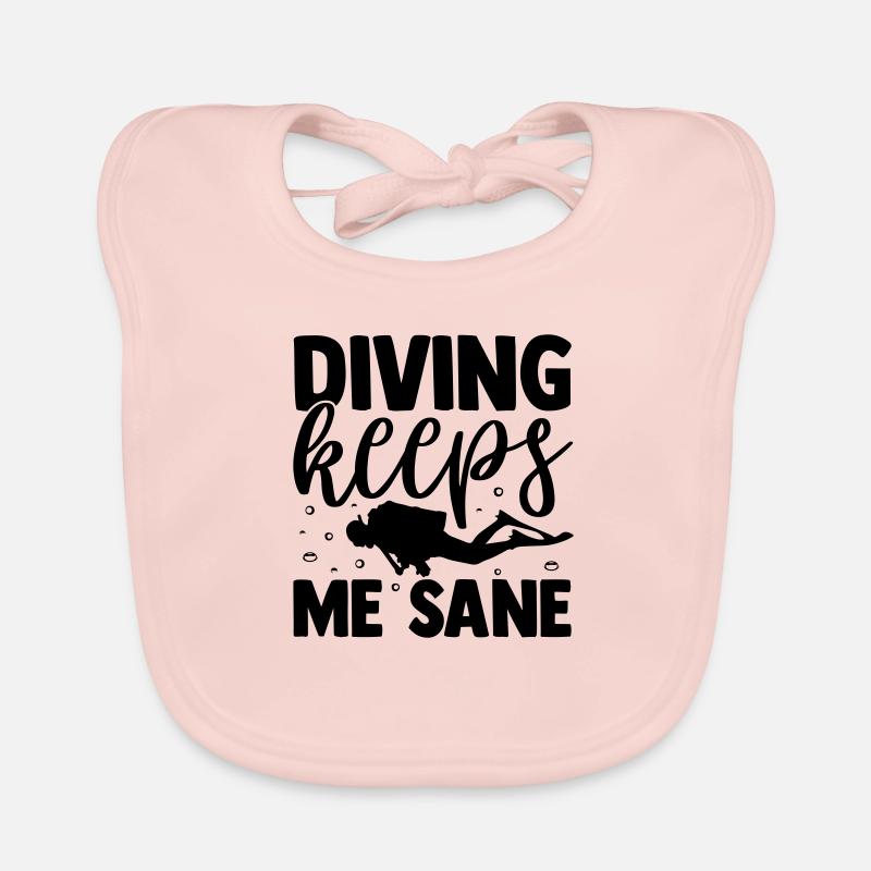 Plongée Plongée Dicton - Bavoir bio Bébé - rose