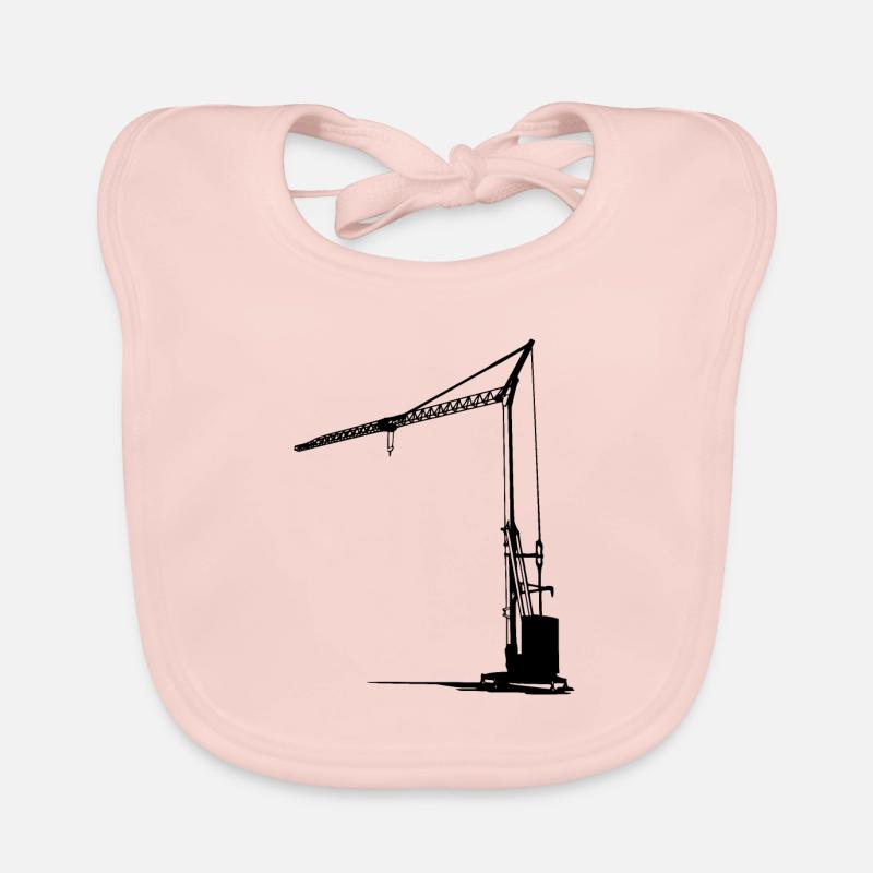 TDK crane crane construction site construction worker crane driver Organic Baby Bibs