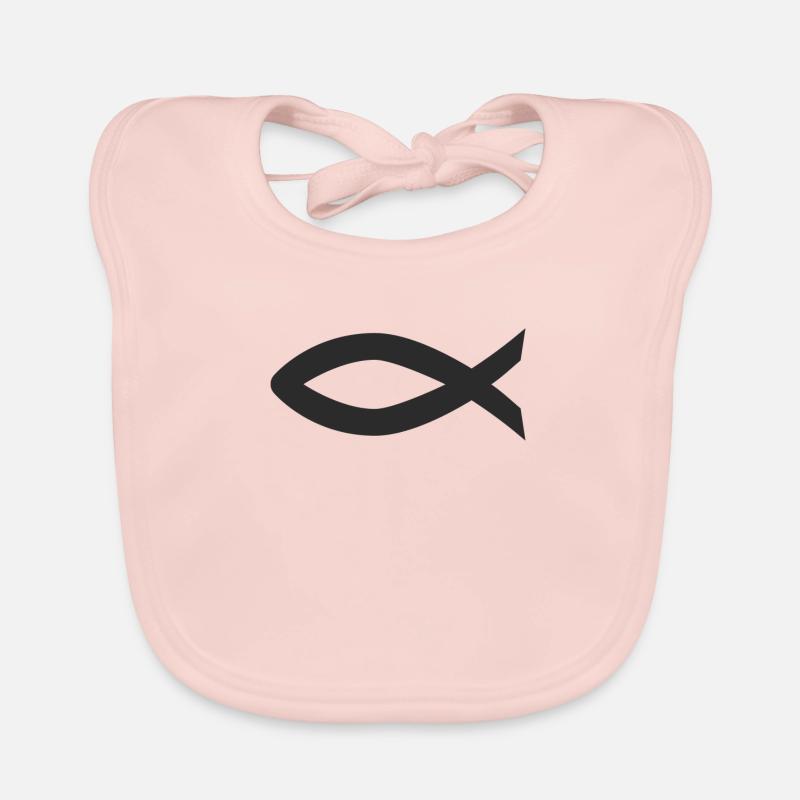 poisson - Bavoir bio Bébé - rose