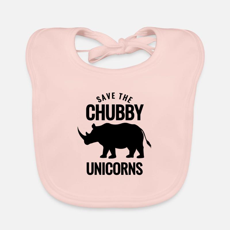 Save the Chubby Unicorns Organic Baby Bibs