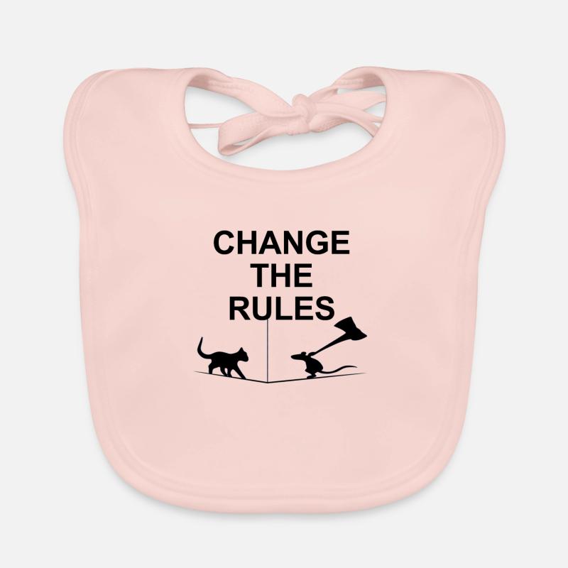 Change the rules Cat mouse with ax changing game Organic Baby Bibs