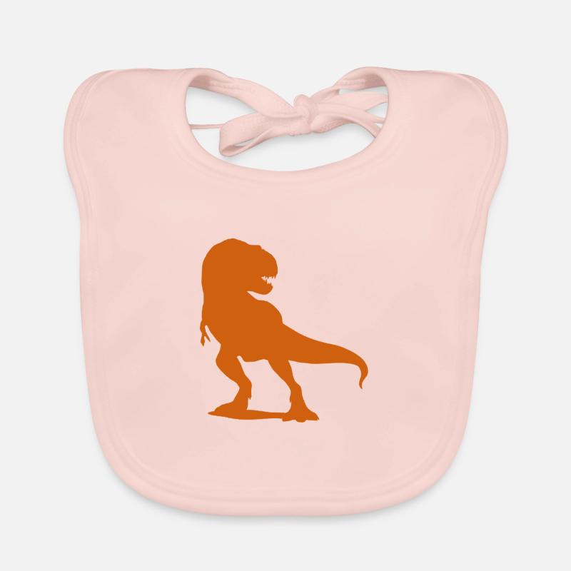 T-Rex - Bavoir bio Bébé - rose