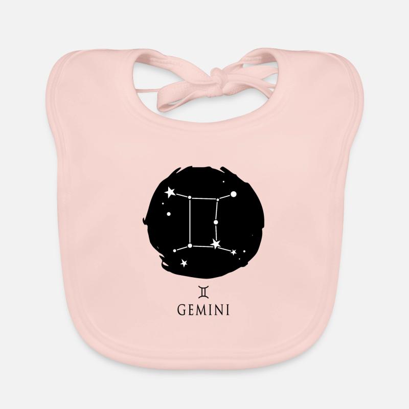 Astrologie Gémeaux constellation Gemini Bavoir bio Bébé
