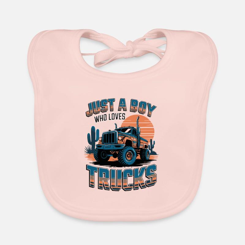 Juste un garçon qui aime les camions Bavoir bio Bébé