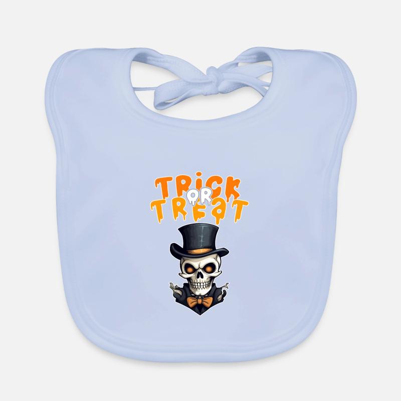 Halloween Design Squelette effrayant Bavoir bio Bébé