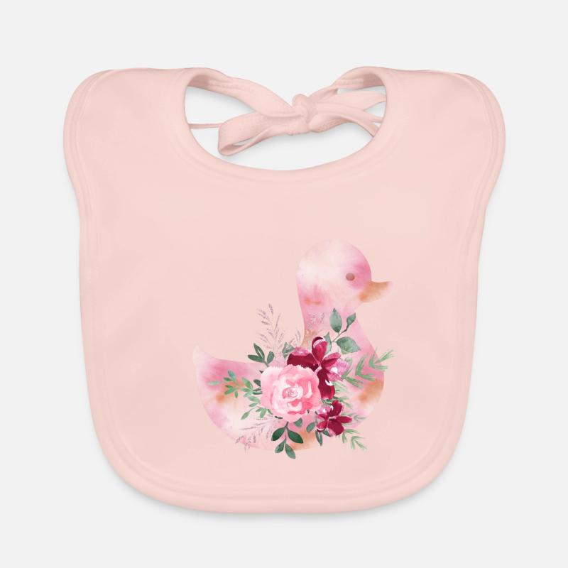 mignon - Bavoir bio Bébé - rose