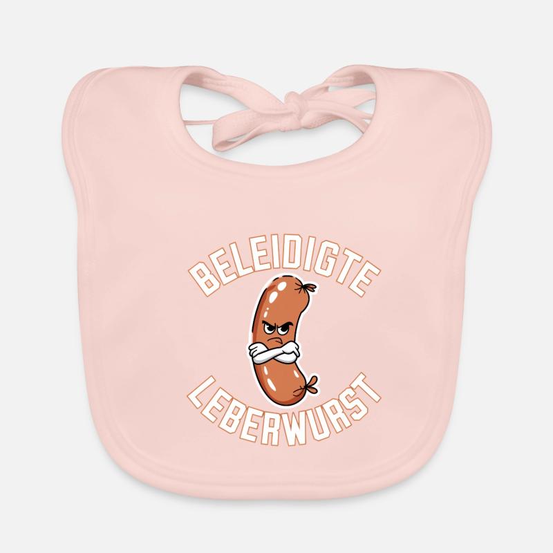 Illustration de saucisse de foie drôle offensée Bavoir bio Bébé