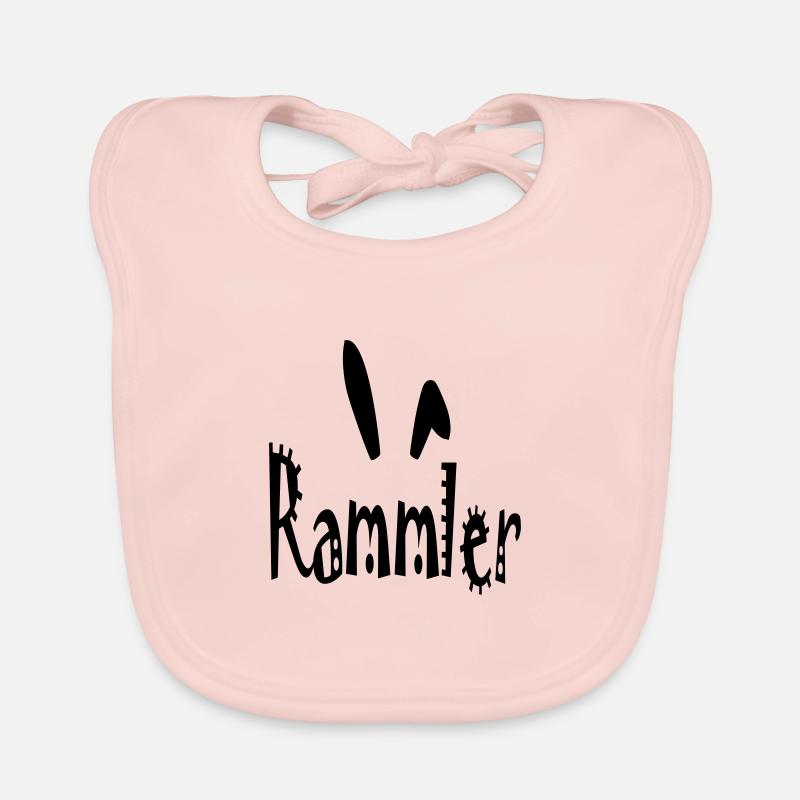 Rammler mit Hasenohren (Vektor) Baby Bio-Lätzchen