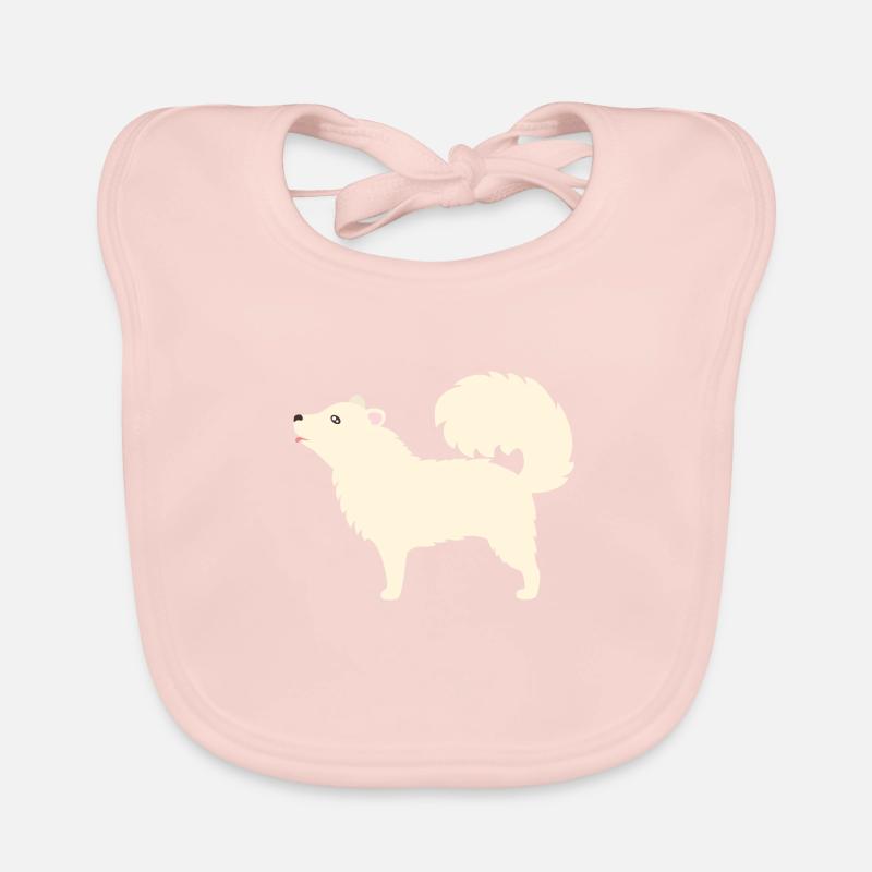 Samoyède - Bavoir bio Bébé - rose