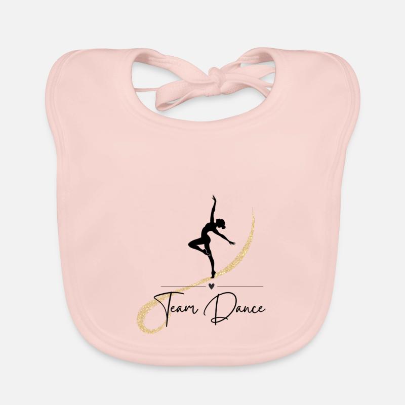 Team Dance. Team dancing. Passion. Gift - Organic Baby Bibs - rose