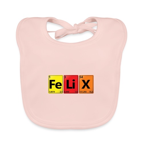 FELIX - Dein Name im Chemie-Look - Baby Bio-Lätzchen