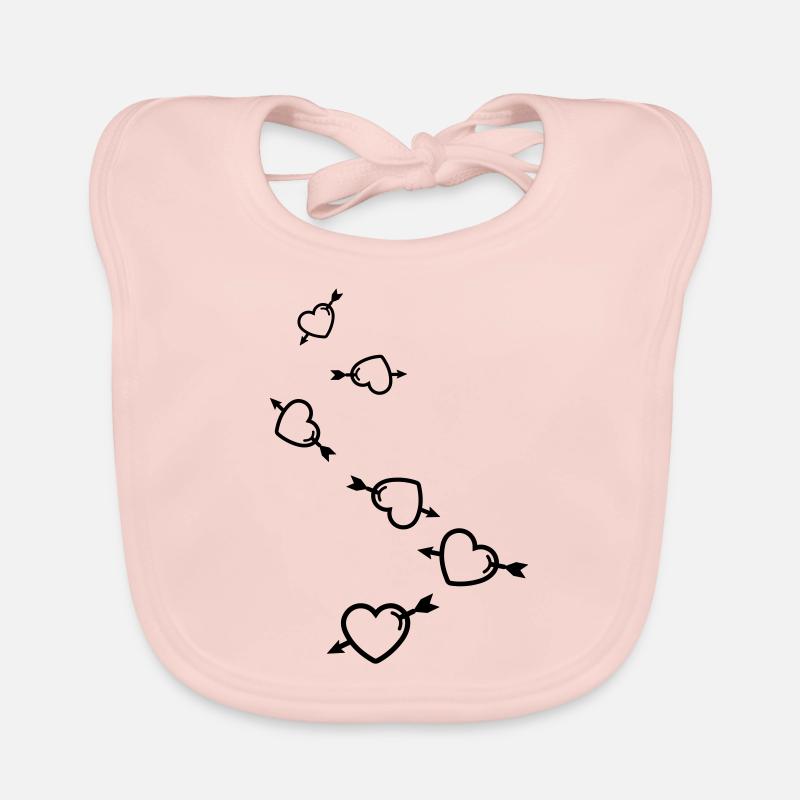 Herz symbol pfeil Baby Bio-Lätzchen