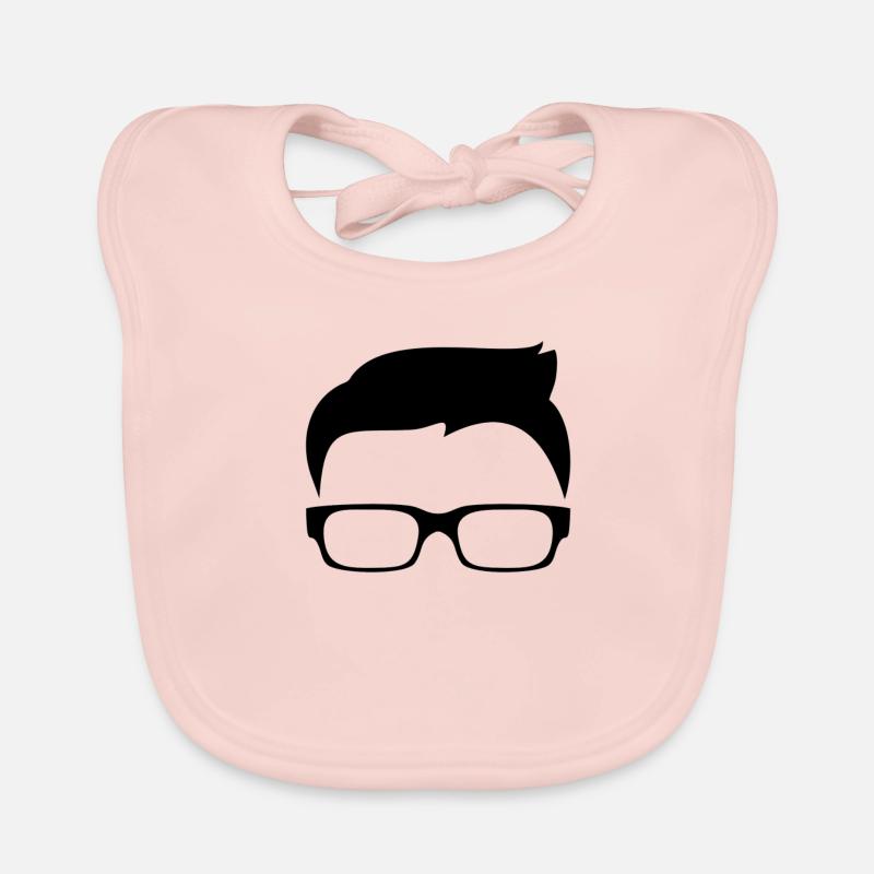 Man head glasses super brain gift idea Organic Baby Bibs