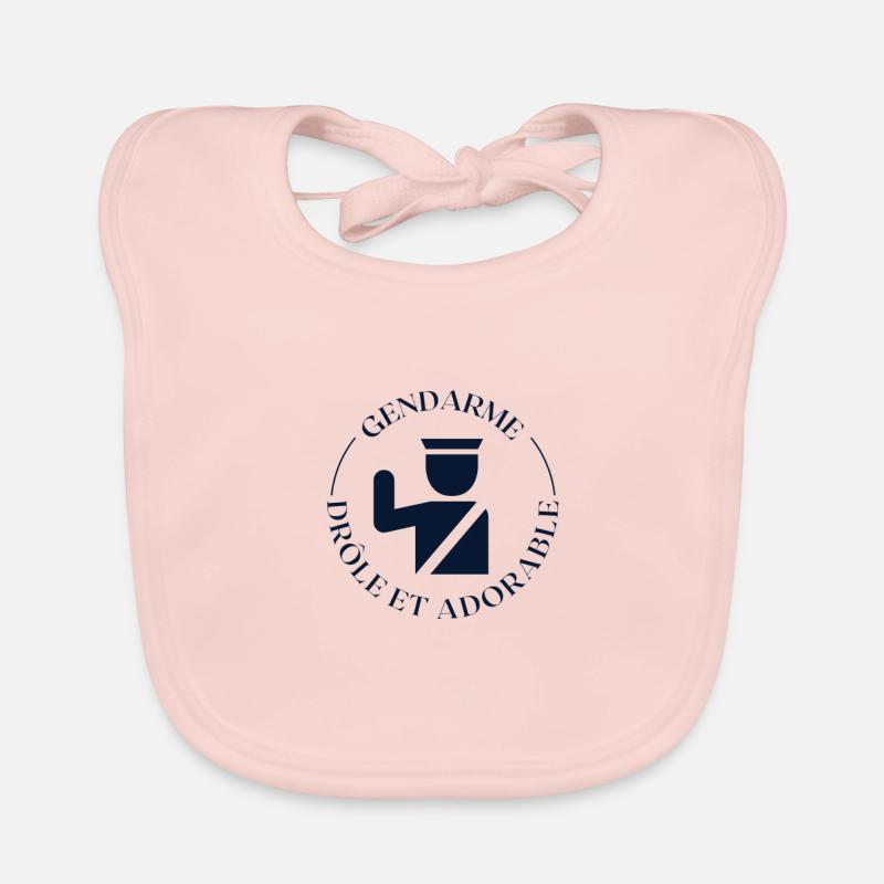 GENDARME DRÔLE ET ADORABLE - Bavoir bio Bébé - rose