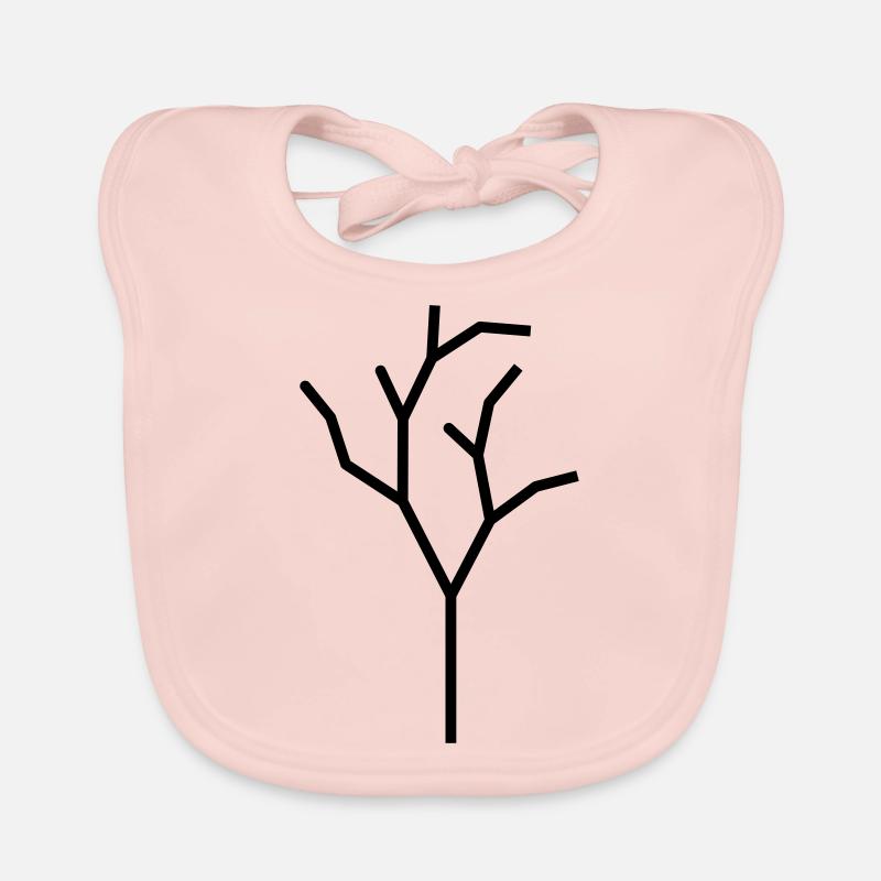 Arbre abstrait branche nature forme symbole Bavoir bio Bébé