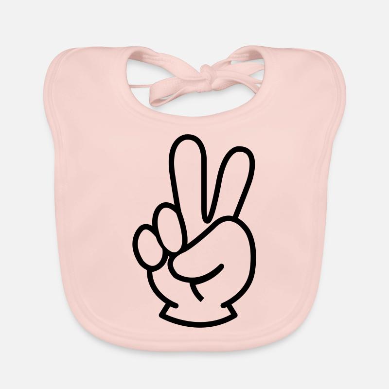 peace hand Organic Baby Bibs