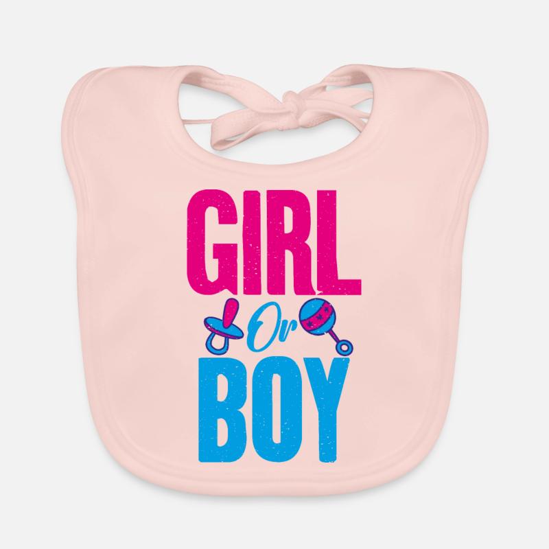 Mädchen oder Junge Gender Reveal Party Baby Bio-Lätzchen