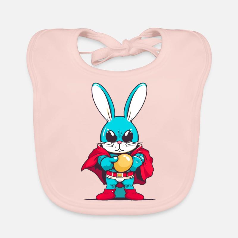 Osterhase Superheld Baby Bio-Lätzchen