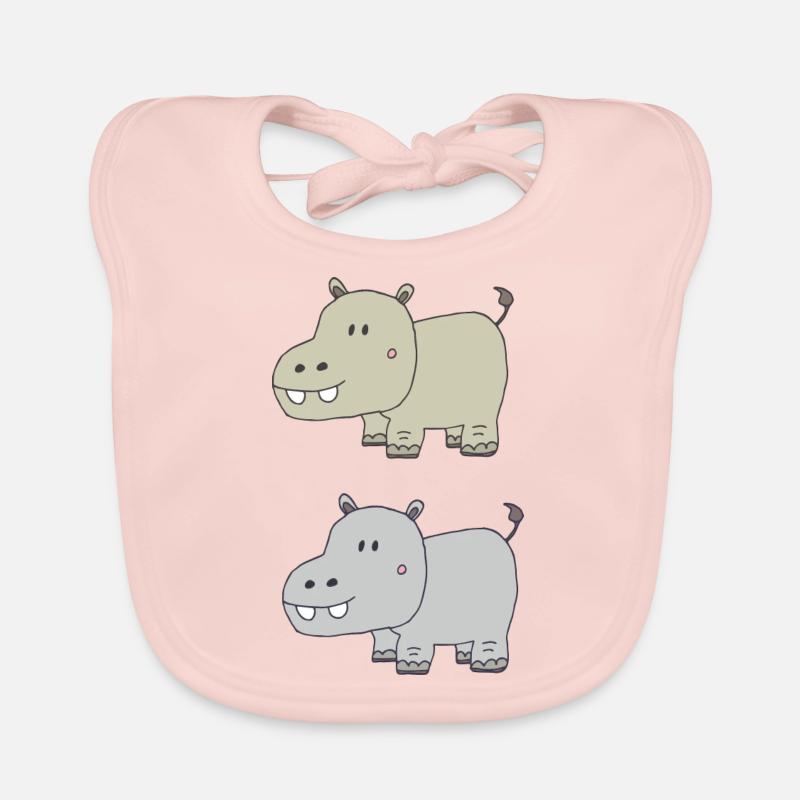 Hippos double Organic Baby Bibs