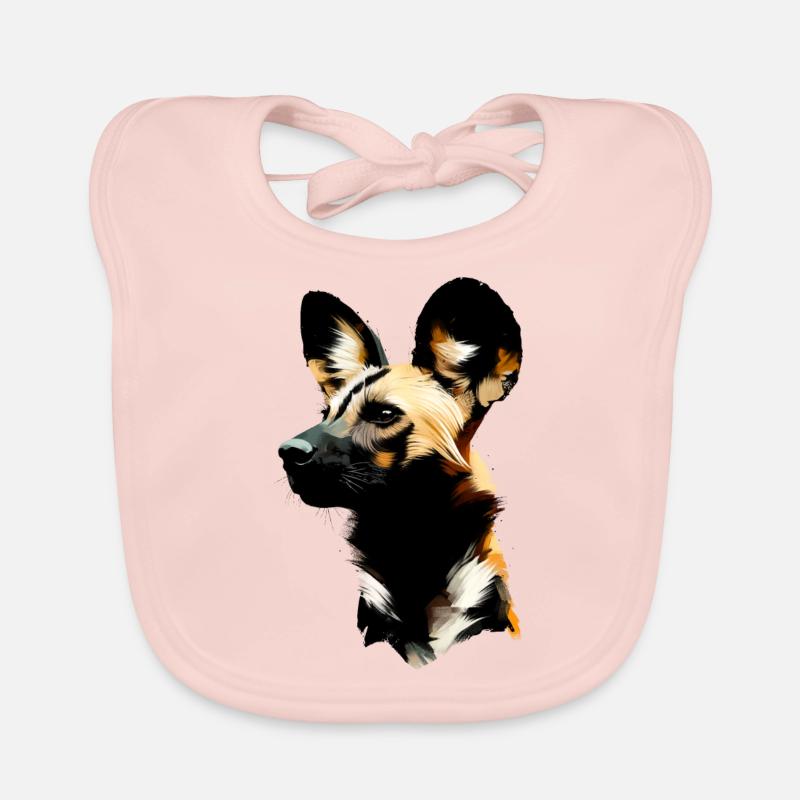 Afrikanischer Wildhund Baby Bio-Lätzchen