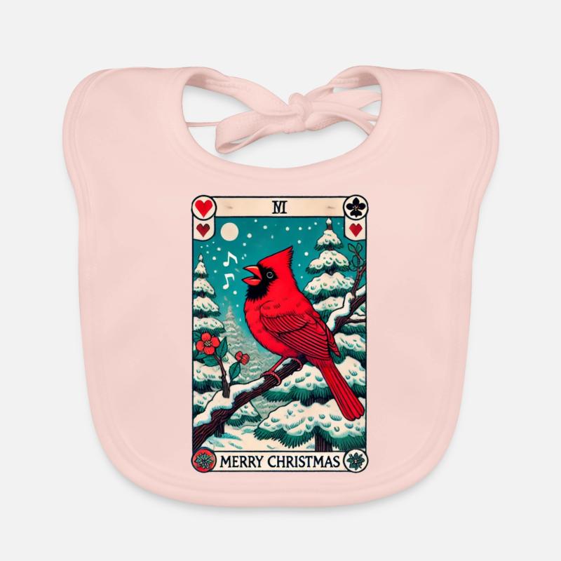 Cardinal rouge de Noël Bavoir bio Bébé