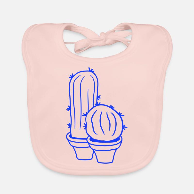 2 petits Cactus Cactus Épines Desert Pot de Fleurs Bavoir bio Bébé