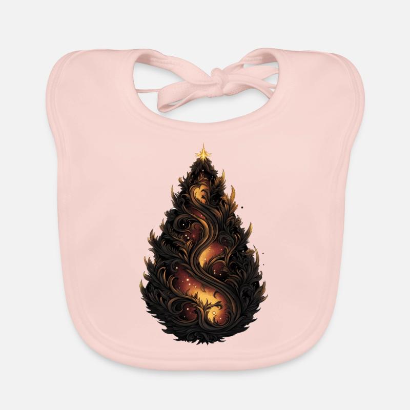 Magic Christmas Tree: Festive Flames! Organic Baby Bibs