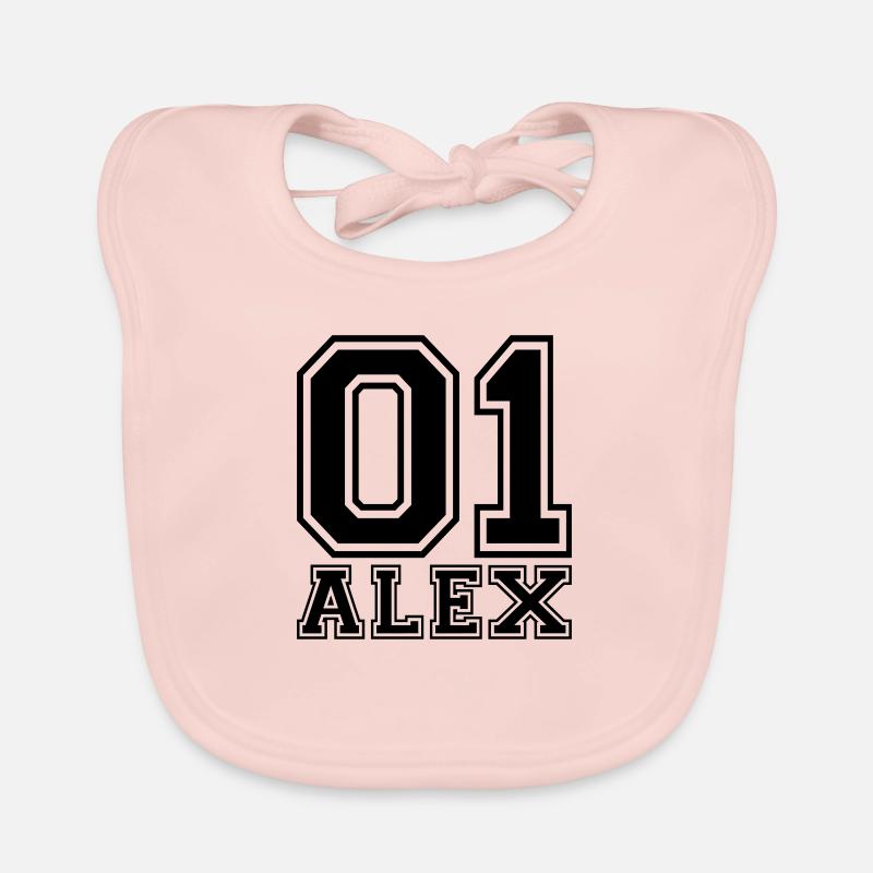 Alex - Name Organic Baby Bibs