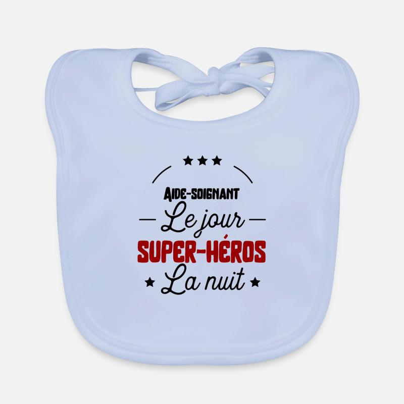 Super héros Aide-soignant cadeau Bavoir bio Bébé