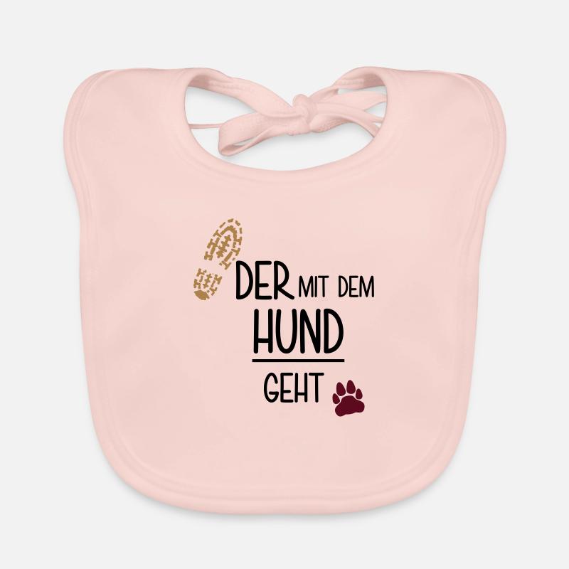 Der mit dem Hund geht Baby Bio-Lätzchen