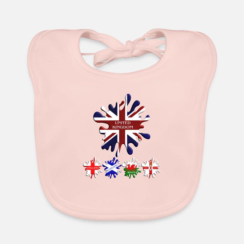 Drapeaux du Royaume-Uni Bavoir bio Bébé