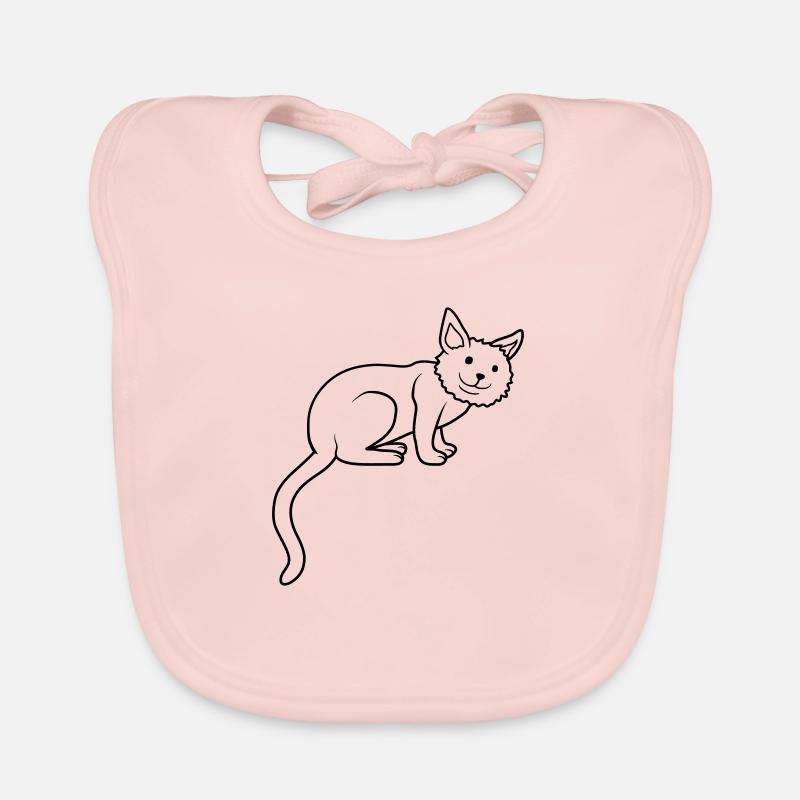 Mignon cher chat assis Bavoir bio Bébé