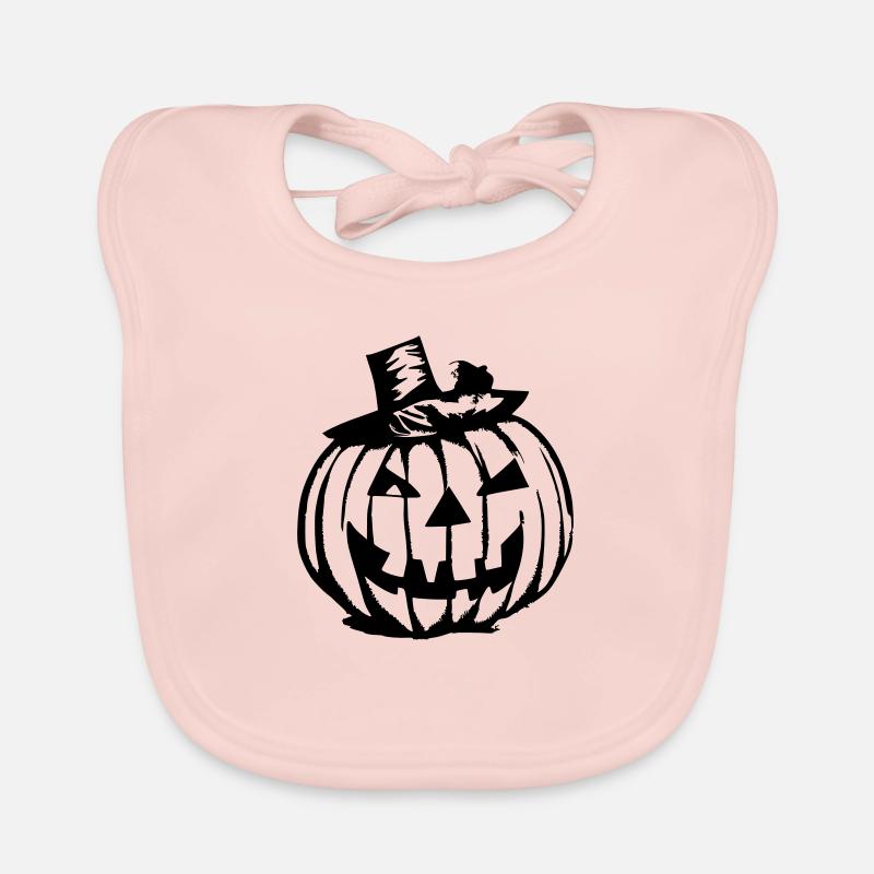 Halloween Spooky Pumpkin Lantern Vector Bavoir bio Bébé
