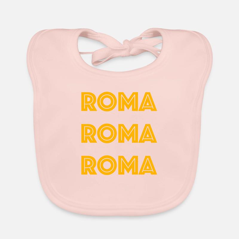 Rom, Rom, Rom - Baby Bio-Lätzchen - Rose